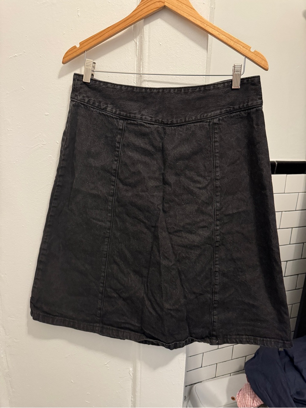 Orvis Black A-Line Denim Skirt